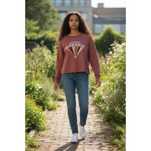 Medium Size True Craft Women Soft Red Core Sweatshirt Graphic Outdoor Western